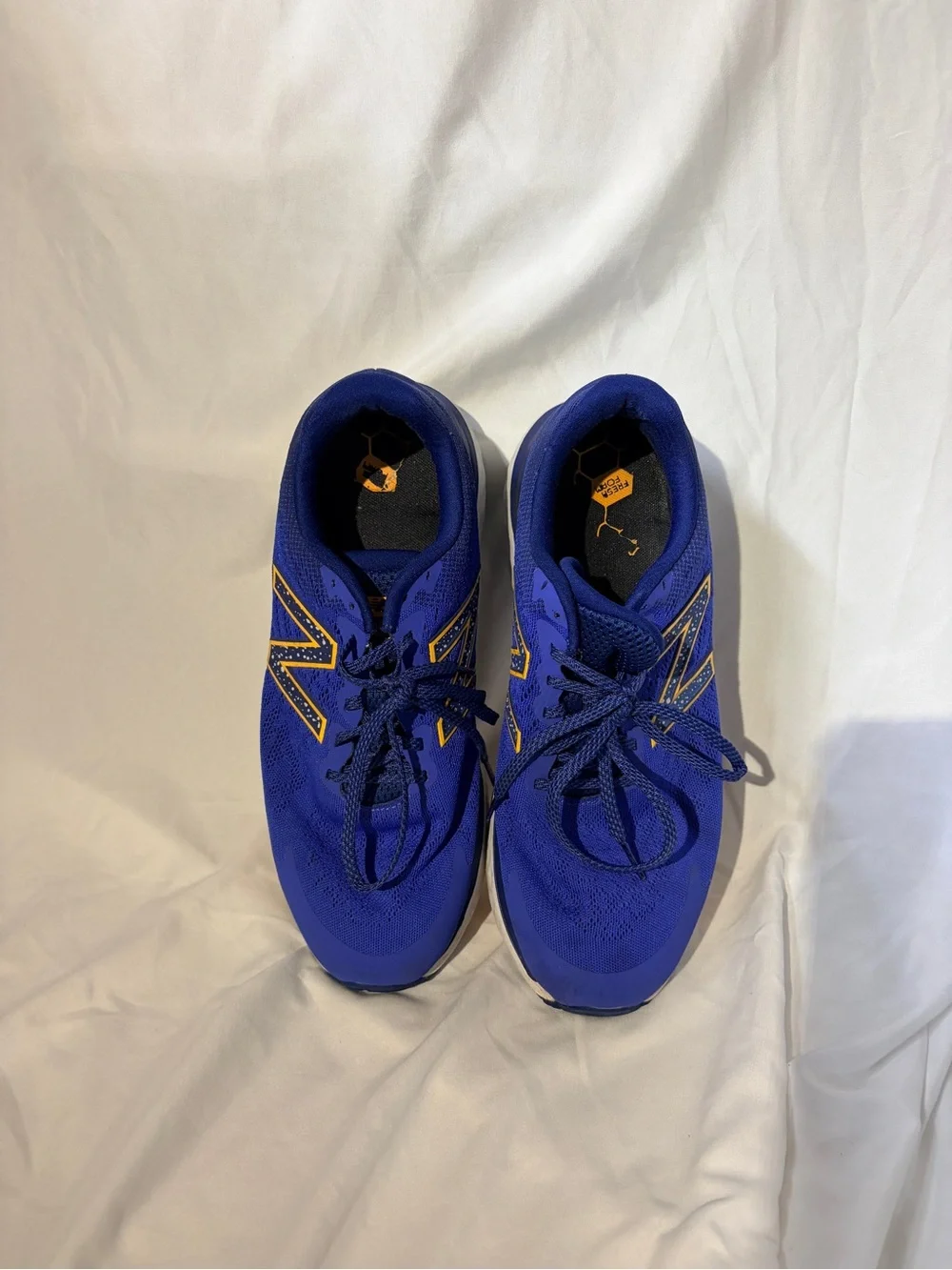 New Balance Men’s Royal Blue Running Sneakers with Yellow Trim